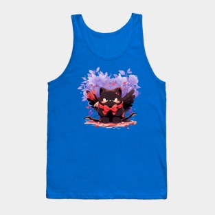 Valentine's Purr-fect Match: Chunky Cupid Cat Tank Top
